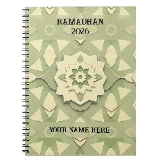 Minimalistische Sage Ramadan Notitieboek (Voorkant)