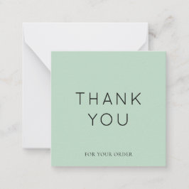 Minimalistische Sage Small Business Dankkaart Notitiekaartje