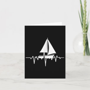 Minimalistische Sailboat Design Tanktop Kaart