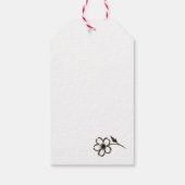 Minimalistische Sakura – Inktborstel Cherry Blosso Cadeaulabel (Achterkant)