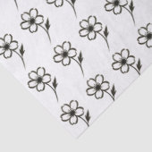 Minimalistische Sakura – Inktborstel Cherry Blosso Tissuepapier (Detail)