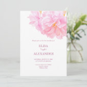 Minimalistische Sakura-kersbloesem Bruiloft Kaart (Staand voorkant)