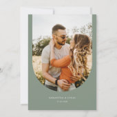 Minimalistische salie boog foto kalender Save the  Kaart (Achterkant)