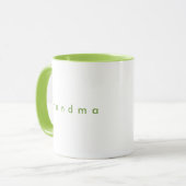 Minimalistische salie Groen Aangepaste tekst Oma W Mok (Voorkant links)