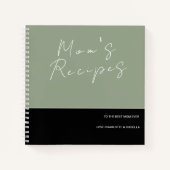MINIMALISTISCHE SALIE GROEN ZWART MAM'S RECEPT KOO NOTITIEBOEK (Voorkant)