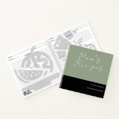 MINIMALISTISCHE SALIE GROEN ZWART MAM'S RECEPT KOO NOTITIEBOEK (Binnen)