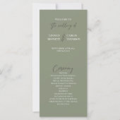 Minimalistische salie groene hand geschreven huwel (Voorkant)