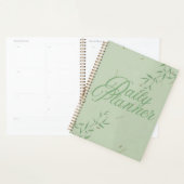 Minimalistische saliegroene & botanische lijnenkun planner (Display)