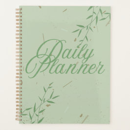 Minimalistische saliegroene & botanische lijnenkun planner