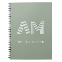 Minimalistische saliegroene geometrische aangepast notitieboek