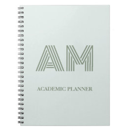 Minimalistische saliegroene geometrische aangepast notitieboek