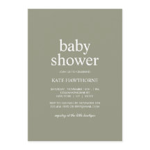 Minimalistische saliegroene geslachtsneutrale baby