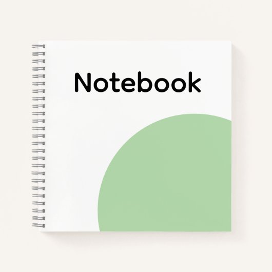 Minimalistische saliegroene notitieboek (Voorkant)