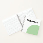 Minimalistische saliegroene notitieboek (Binnen)