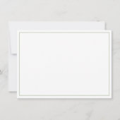 Minimalistische saliegroene rand script gepersonal notitiekaartje (Achterkant)