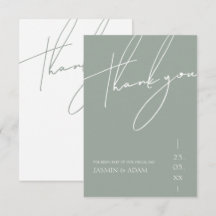 Minimalistische saliegroene script typografie trou