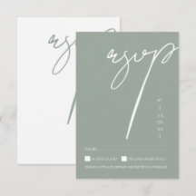 Minimalistische saliegroene script typografie trou