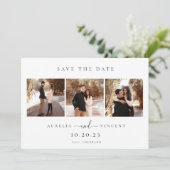Minimalistische saliegroene trouwfoto save the dat save the date (Staand voorkant)