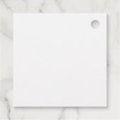 Minimalistische saliegroene & witte eenvoudige huw bedankjes labels (Achterkant)