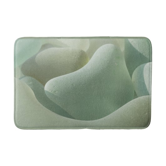 Minimalistische saliegroene zee glas abstracte tex badmat (Voorkant)