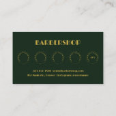 Minimalistische Salon Korting Green Barbershop Klantenkaartje (Achterkant)