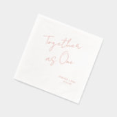 Minimalistische "Samen als één" bruiloft Folie Servetten (Links)