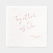 Minimalistische "Samen als één" bruiloft Folie Servetten (Voorkant)