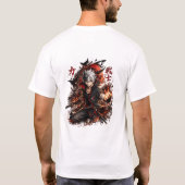 Minimalistische Samurai Anime T-Shirt Japans (Achterkant)
