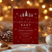 Minimalistische Santa Baby shower-uitnodiging Kaart