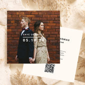 Minimalistische Save Our Date Foto Vierkant Save The Date