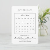 Minimalistische Save the Date Agenda (Staand voorkant)