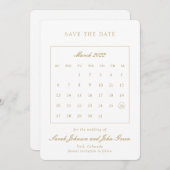 Minimalistische Save the Date Agenda (Voorkant / Achterkant)