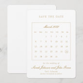 Minimalistische Save the Date-agenda Date (Voorkant / Achterkant)