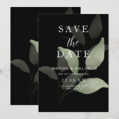 Minimalistische Save the Date Begroeiing Eucalyptu Kaart (Voorkant / Achterkant)
