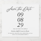 Minimalistische Save the date Bier Etiket (Enkel label)