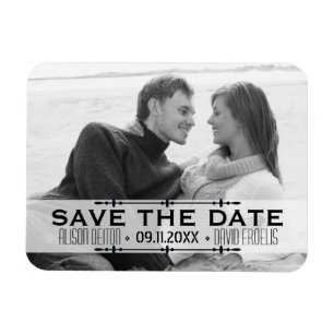 Minimalistische Save the Date eenvoudige trouwfoto Magneet