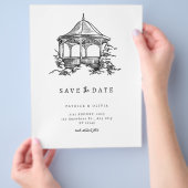 Minimalistische Save The Date Elegante Trouw Flyer (Hand)