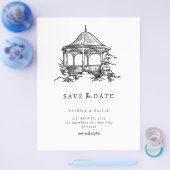 Minimalistische Save The Date Elegante Trouw Flyer (Enkel)