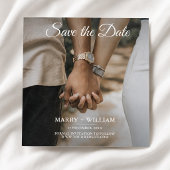 Minimalistische Save the Date Foto Bruiloft Aankondiging