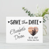 Minimalistische Save the Date Fotokaart (Staand voorkant)