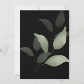 Minimalistische Save the Date Groene Eucalyptus Kaart (Achterkant)