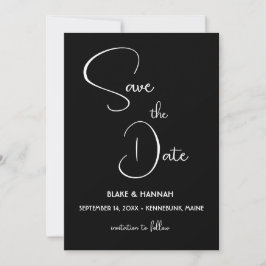 Minimalistische Save the Date handgeschreven lette Kaart