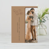 Minimalistische Save the Date-huwelijk Kaart (Staand voorkant)