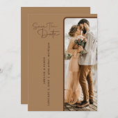 Minimalistische Save the Date-huwelijk Kaart (Voorkant / Achterkant)