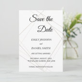 Minimalistische Save the Date Kaart (Staand voorkant)