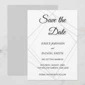 Minimalistische Save the Date Kaart (Voorkant / Achterkant)
