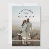Minimalistische Save the Date  Kaart (Achterkant)