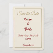 Minimalistische Save the Date Kaart (Voorkant)