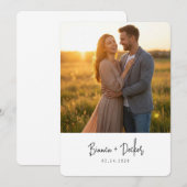 Minimalistische Save The Date Kaart (Voorkant / Achterkant)