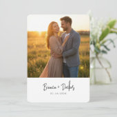 Minimalistische Save The Date Kaart (Staand voorkant)